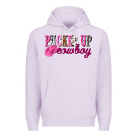 Lilac pucker up cowboy Premium Hoodie - NancyCooperArtShop