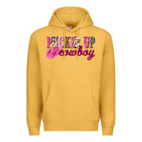 Mustard pucker up cowboy Premium Hoodie - NancyCooperArtShop