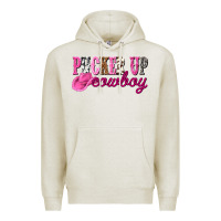 Oatmeal Heather pucker up cowboy Premium Hoodie - NancyCooperArtShop