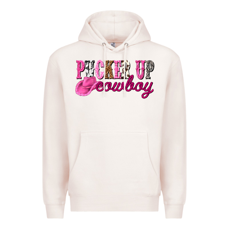 Pucker Up Cowboy Premium Hoodie by NancyCooperArtShop | Teevron