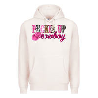 Pale Pink pucker up cowboy Premium Hoodie - NancyCooperArtShop