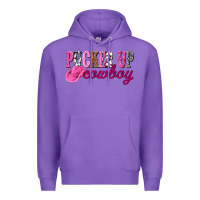 Purple pucker up cowboy Premium Hoodie - NancyCooperArtShop