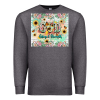 Charcoal Heather god is my refugee and strength Premium Sweatshirt - NancyCooperArtShop