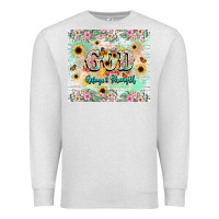 Oatmeal Heather god is my refugee and strength Premium Sweatshirt - NancyCooperArtShop