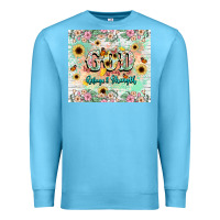 Ocean Blue god is my refugee and strength Premium Sweatshirt - NancyCooperArtShop