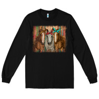 Black horses with bandanas Long Sleeve Tee - RanaPortraitStore