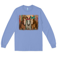 Colony Blue horses with bandanas Long Sleeve Tee - RanaPortraitStore