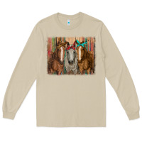 Mushroom horses with bandanas Long Sleeve Tee - RanaPortraitStore