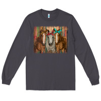 Smoke horses with bandanas Long Sleeve Tee - RanaPortraitStore