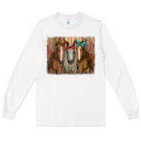 White horses with bandanas Long Sleeve Tee - RanaPortraitStore