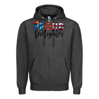 Charcoal Heather proud firefighter Zipper Hoodie - HRA Design Shop