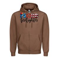 Chestnut proud firefighter Zipper Hoodie - HRA Design Shop