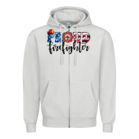 Dove Grey proud firefighter Zipper Hoodie - HRA Design Shop