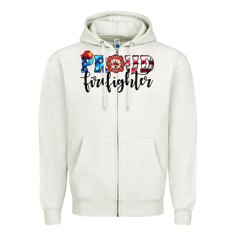 Proud Firefighter Zipper Hoodie by HRA Design Shop | Teevron