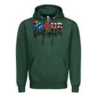 Sports Green proud firefighter Zipper Hoodie - HRA Design Shop