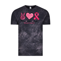 Cloud Black Peace Love Cure Cancer Vintage Tee - RanaPortraitStore