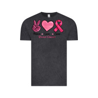 Vintage Black Peace Love Cure Cancer Vintage Tee - RanaPortraitStore