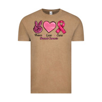 Vintage Coffee Peace Love Cure Cancer Vintage Tee - RanaPortraitStore