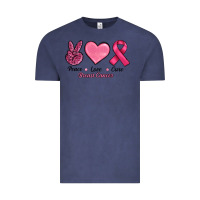 Vintage Denim Peace Love Cure Cancer Vintage Tee - RanaPortraitStore