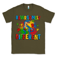 Army Green rawrsomely different autism trex Classic Tee - Zillion Design Studio