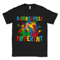 Black rawrsomely different autism trex Classic Tee - Zillion Design Studio