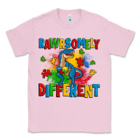 Bubblegum Pink rawrsomely different autism trex Classic Tee - Zillion Design Studio