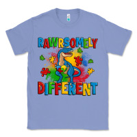 Colony Blue rawrsomely different autism trex Classic Tee - Zillion Design Studio