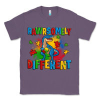 Lavender rawrsomely different autism trex Classic Tee - Zillion Design Studio