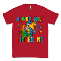 Red rawrsomely different autism trex Classic Tee - Zillion Design Studio
