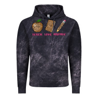 Cloud Black teach love inspire leopard Vintage Hoodie - AdoDesignShop