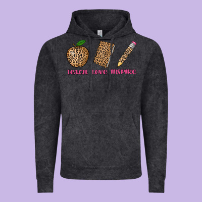 Teach Love Inspire Leopard Vintage Hoodie Designed By Adodesignshop