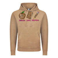 Vintage Coffee teach love inspire leopard Vintage Hoodie - AdoDesignShop