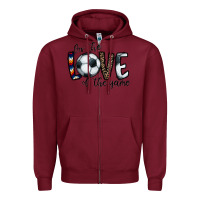 Burgundy for the love of the game socer Zipper Hoodie - CowhideDigitalArt