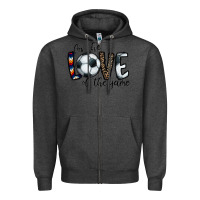 Charcoal Heather for the love of the game socer Zipper Hoodie - CowhideDigitalArt