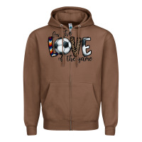 Chestnut for the love of the game socer Zipper Hoodie - CowhideDigitalArt