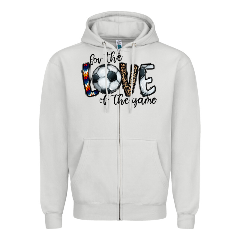 For The Love Of The Game Socer Zipper Hoodie by CowhideDigitalArt | Teevron
