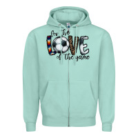 Seafoam for the love of the game socer Zipper Hoodie - CowhideDigitalArt