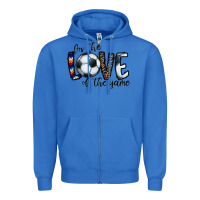 True Royal for the love of the game socer Zipper Hoodie - CowhideDigitalArt