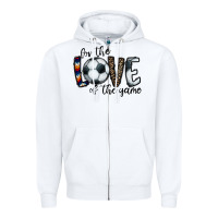 White for the love of the game socer Zipper Hoodie - CowhideDigitalArt