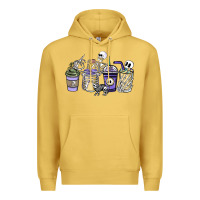Antique Gold skeleton coffee cups Premium Hoodie - NancyCooperArtShop