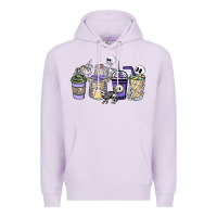 Lilac skeleton coffee cups Premium Hoodie - NancyCooperArtShop