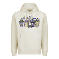 Oatmeal Heather skeleton coffee cups Premium Hoodie - NancyCooperArtShop