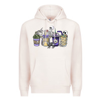 Pale Pink skeleton coffee cups Premium Hoodie - NancyCooperArtShop