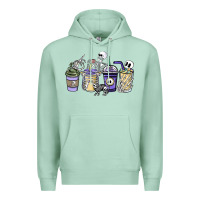 Seafoam skeleton coffee cups Premium Hoodie - NancyCooperArtShop