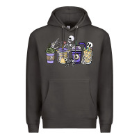 Smoke skeleton coffee cups Premium Hoodie - NancyCooperArtShop