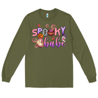Army Green spooky babe Long Sleeve Tee - AdoDesignShop