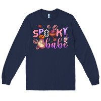 Navy spooky babe Long Sleeve Tee - AdoDesignShop