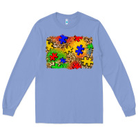 Colony Blue autism background Long Sleeve Tee - Zillion Design Studio