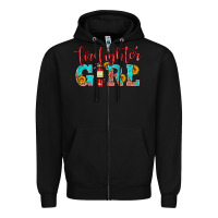 Black firefighter son girl Zipper Hoodie - HRA Design Shop