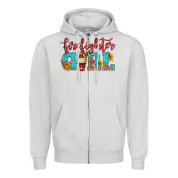 Dove Grey firefighter son girl Zipper Hoodie - HRA Design Shop